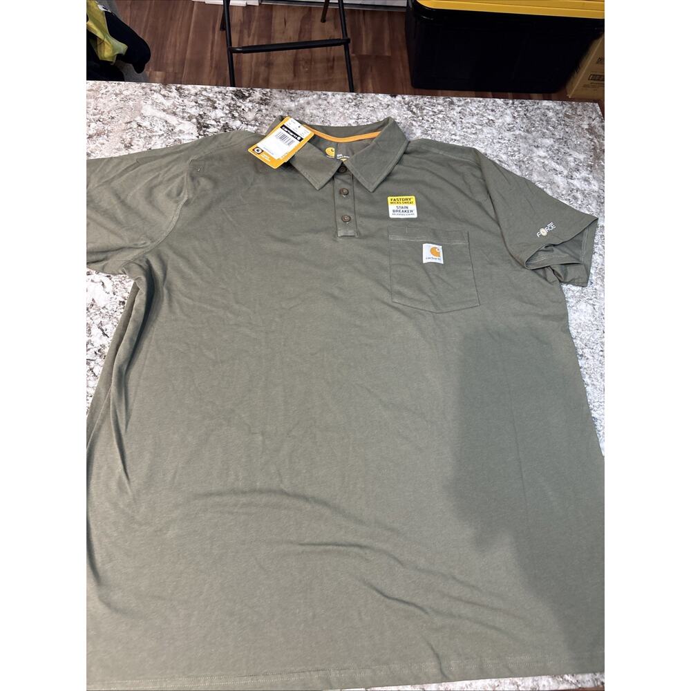 NWT Carhartt Force Polo Fast Dry Stain Breaker 2XL